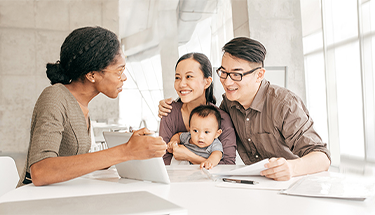 A financial advisor working with a family